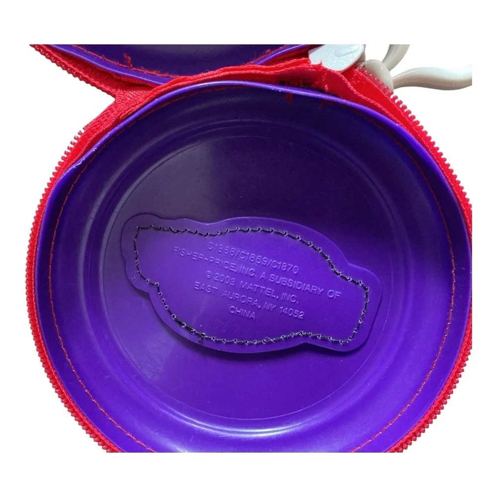 View-Master Round Zipper Carrying Case w/ White Clip Holds 48 Reels (Empty)